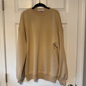 WeWoreWhat Beige Oversized Sweatshirt